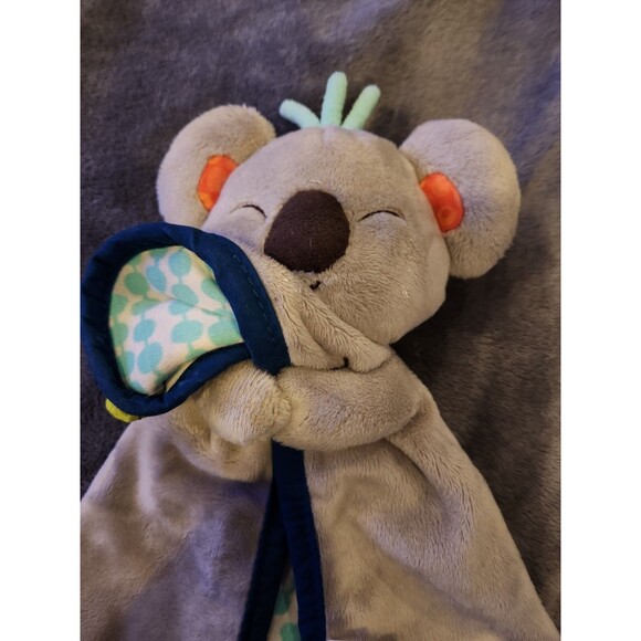 B. Baby Lovey Cuddly Plush Koala Bear Security Blanket Gray - Picture 2 of 4